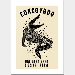 Crocodile Silhouette | Costa Rica | Corcovado National Park Posters and Art